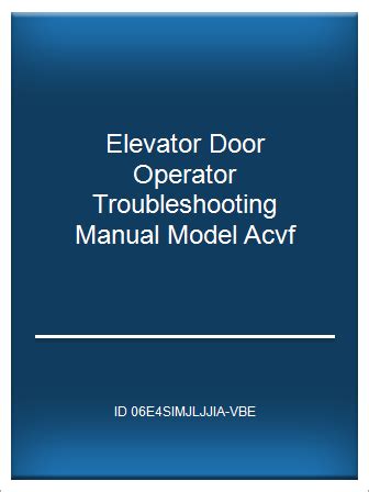 Elevator door operator troubleshooting manual model acvf. - Electric scooter wiring diagram owners manual.